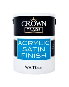 Crown Acrylic Satin White 5Ltr